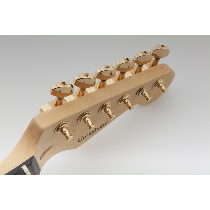 Musiclily Pro R15J Single 15:1 Ratio Full Sealed Machine Head Bass Side Tuner Tuning Peg Key with Hex Button for Strat Tele Style Electric Guitar