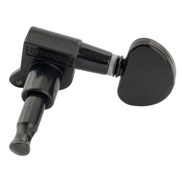 ミュージックリリー Pro R15J シングル 15:1 比率 完全密封式マシンヘッド トレブルサイド チューナー チューニングペグ キー ハーフムーンボタン付き アコースティック/エレクトリックギター用