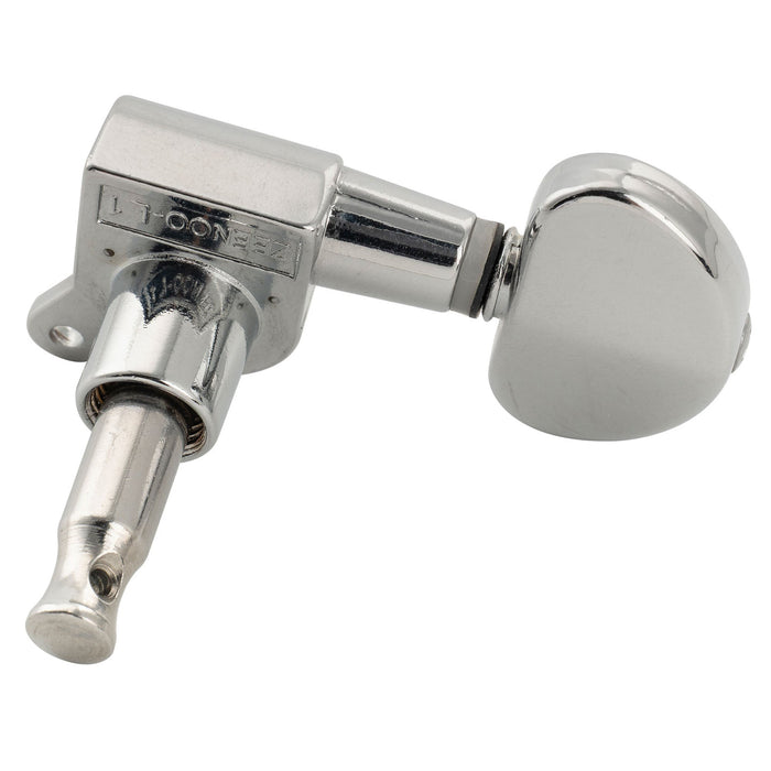 ミュージックリリー Pro R15J シングル 15:1 比率 完全密封式マシンヘッド トレブルサイド チューナー チューニングペグ キー ハーフムーンボタン付き アコースティック/エレクトリックギター用