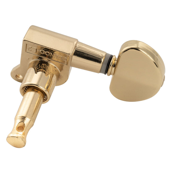 ミュージックリリー Pro R15J シングル 15:1 比率 完全密封式マシンヘッド トレブルサイド チューナー チューニングペグ キー ハーフムーンボタン付き アコースティック/エレクトリックギター用