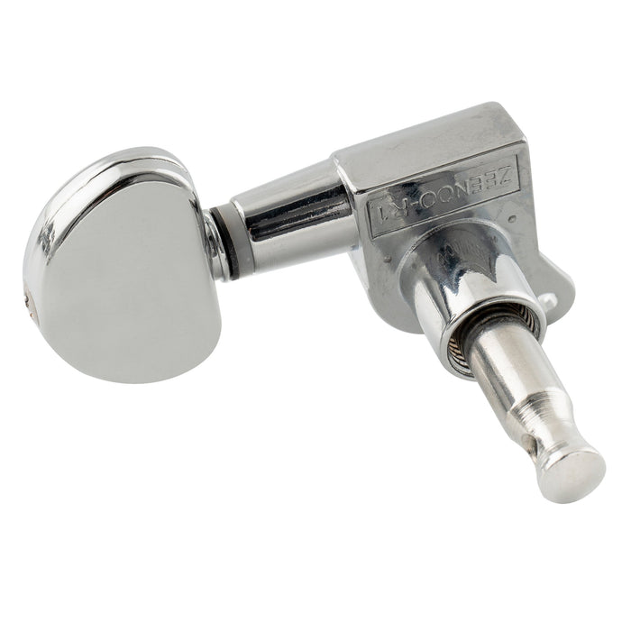 ミュージックリリー Pro R15J シングル 15:1 比率 完全密封式マシンヘッド ベースサイド チューナー チューニングペグ キー ハーフムーンボタン付き アコースティック/エレクトリックギター用