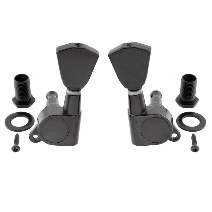 Musiclily Pro 3R3L 15:1 Rapporto Full Sigillati Testine di Regolazione Tasti con Pulsante Keystone Viti a 45 Gradi per Chitarra Acustica Elettrica