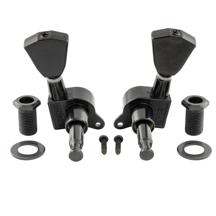 Musiclily Pro 3R3L 15:1 Rapporto Full Sigillati Testine di Regolazione Tasti con Pulsante Keystone Viti a 45 Gradi per Chitarra Acustica Elettrica