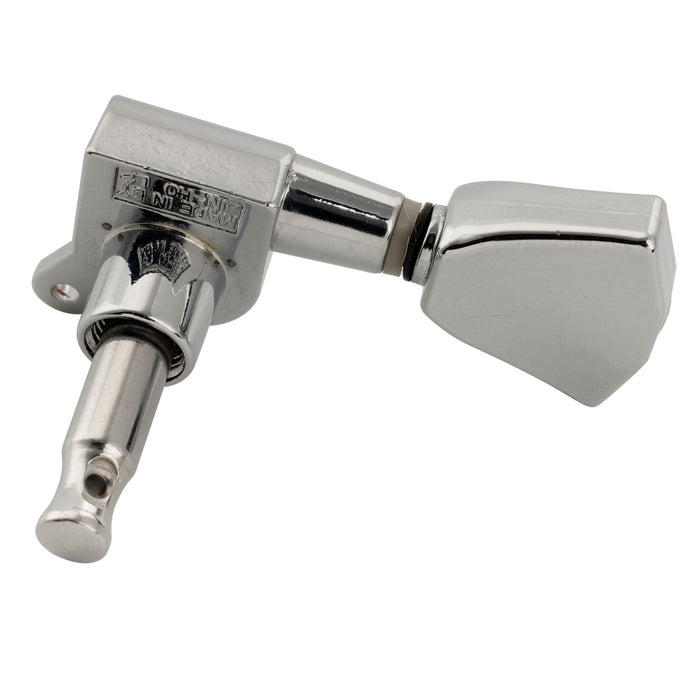 ミュージックリリー Pro R15J シングル 15:1 比率 完全密封式マシンヘッド トレブルサイド チューナー チューニングペグ キー ケースターボタン付き アコースティック/エレクトリックギター用