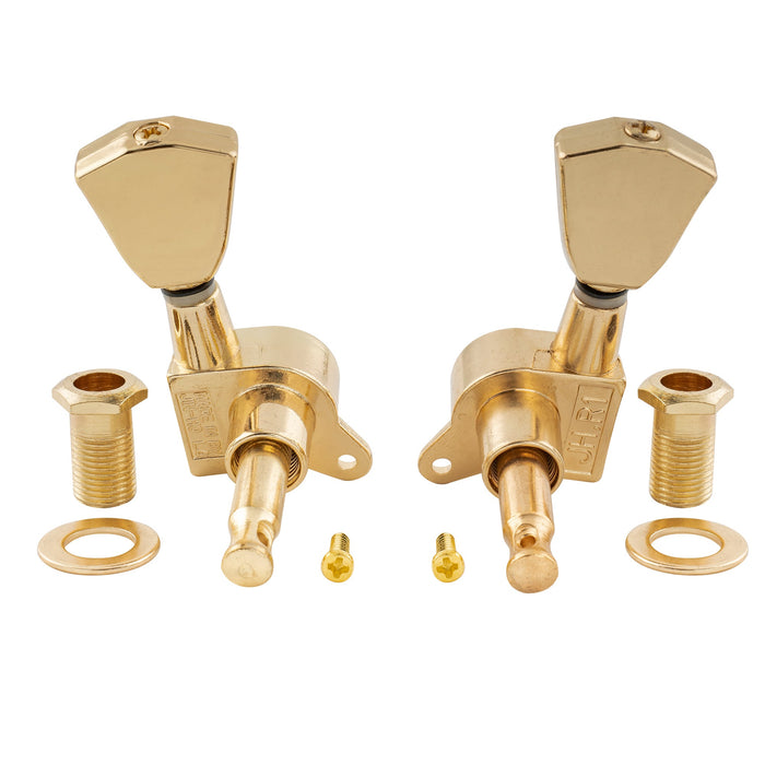 Musiclily Pro 3R3L 15:1 Rapporto Full Sigillati Testine di Regolazione Tasti con Pulsante Keystone Viti a 45 Gradi per Chitarra Acustica Elettrica