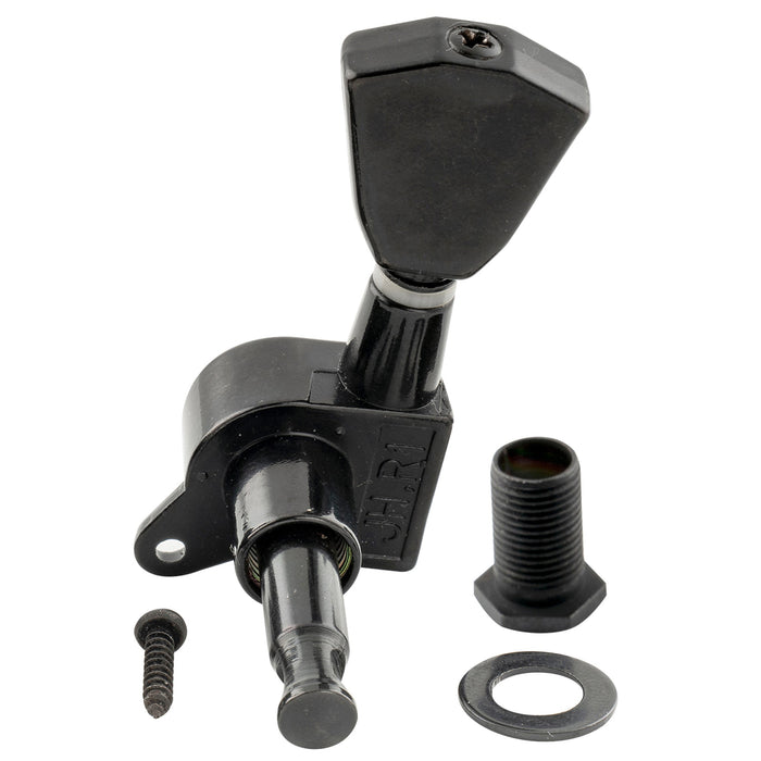 ミュージックリリー Pro R15J シングル 15:1 比率 完全密封式マシンヘッド ベースサイド チューナー チューニングペグ キー ケースターボタン付き アコースティック/エレクトリックギター用