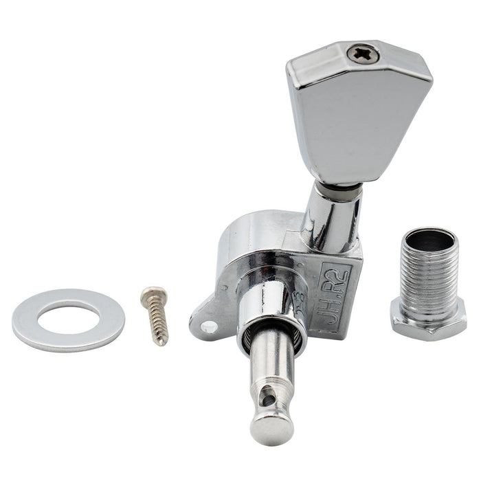 Musiclily Pro R15J 6-in-Reihe Gitarrenverschluss-Stimmgeräte Stimmstift-Maschinenkopf-Set für Fender Strat Tele Stil Gitarre