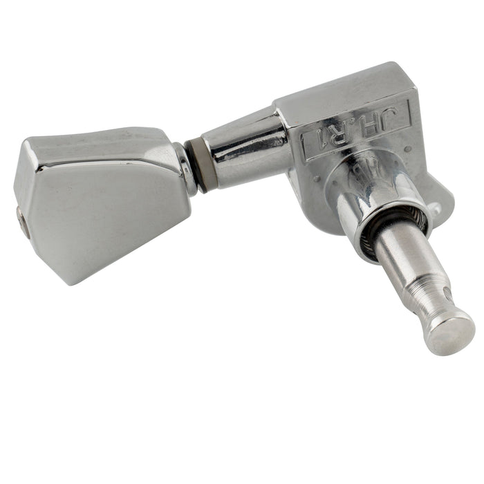 ミュージックリリー Pro R15J シングル 15:1 比率 完全密封式マシンヘッド ベースサイド チューナー チューニングペグ キー ケースターボタン付き アコースティック/エレクトリックギター用