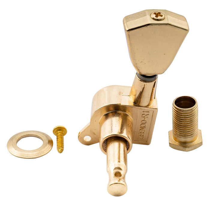 Musiclily Pro R15J 6-in-Reihe Gitarrenverschluss-Stimmgeräte Stimmstift-Maschinenkopf-Set für Fender Strat Tele Stil Gitarre