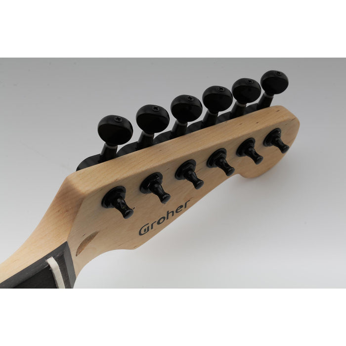 Musiclily Pro R15J 6インライン 15:1比率 完全密封ペグ チューナー ヘッド キー ヴィンテージオーバルボタン付き Strat/Teleスタイル用エレキギター用