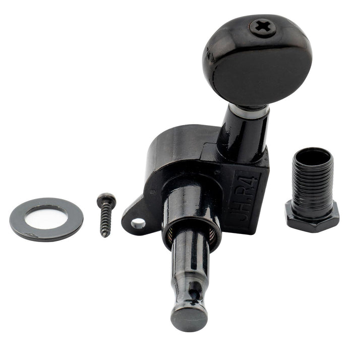 Musiclily Pro R15J 6インライン 15:1比率 完全密封ペグ チューナー ヘッド キー ヴィンテージオーバルボタン付き Strat/Teleスタイル用エレキギター用