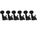 musiclily pro 6 in line guitar sealed tuners tuning keys pegs machine heads set for fender strat tele style guitar vintage oval button mx1347bk 6, black