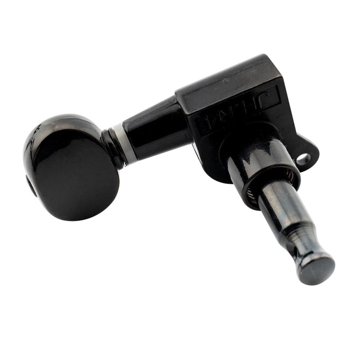 ミュージックリリー Pro R15J シングル 15:1 比率 完全密封式マシンヘッド ベースサイド チューナー チューニングペグ キー ヴィンテージオーバルボタン付き ストラト/テレキャスタータイプ エレキギター用