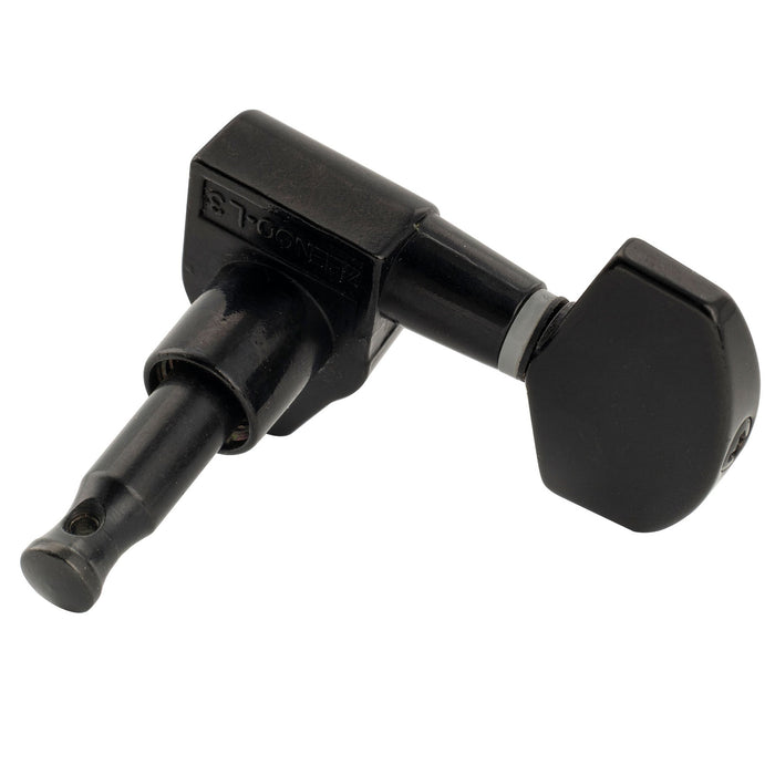 ミュージックリリー Pro R15J シングル 15:1 比率 完全密封式マシンヘッド トレブルサイド チューナー チューニングペグ キー 大型ヘックスボタン付き 直角ネジ仕様 アコースティック/エレクトリックギター用