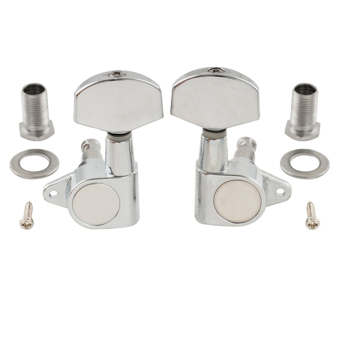 Musiclily Pro 3R3L 15:1 Rapporto Full Sigillati Testine di Regolazione Tasti con Grandi Pulsanti Esagonali Vite a Angolo Retto per Chitarra Acustica Elettrica