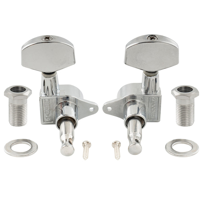 Musiclily Pro 3R3L 15:1 Rapporto Full Sigillati Testine di Regolazione Tasti con Grandi Pulsanti Esagonali Vite a Angolo Retto per Chitarra Acustica Elettrica