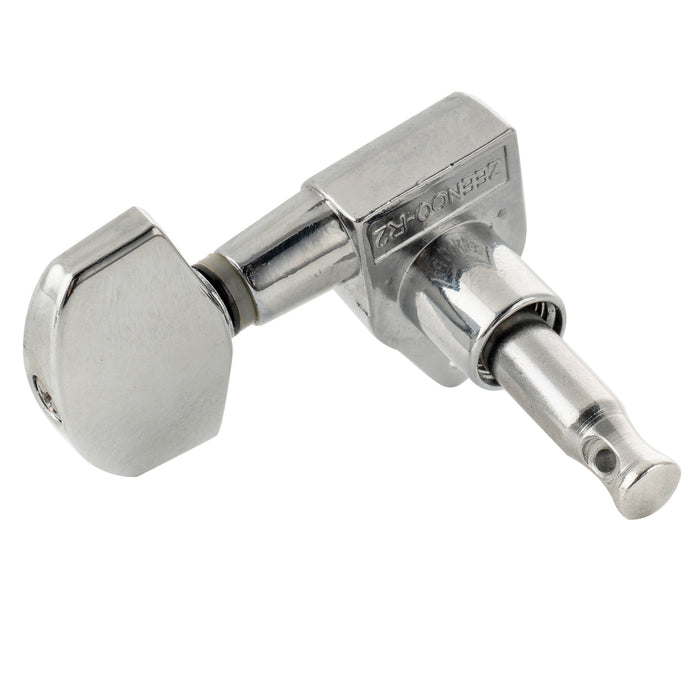 ミュージックリリー Pro R15J シングル 15:1 比率 完全密封式マシンヘッド ベースサイド チューナー チューニングペグ キー 大型ヘックスボタン付き 直角ネジ仕様 アコースティック/エレクトリックギター用