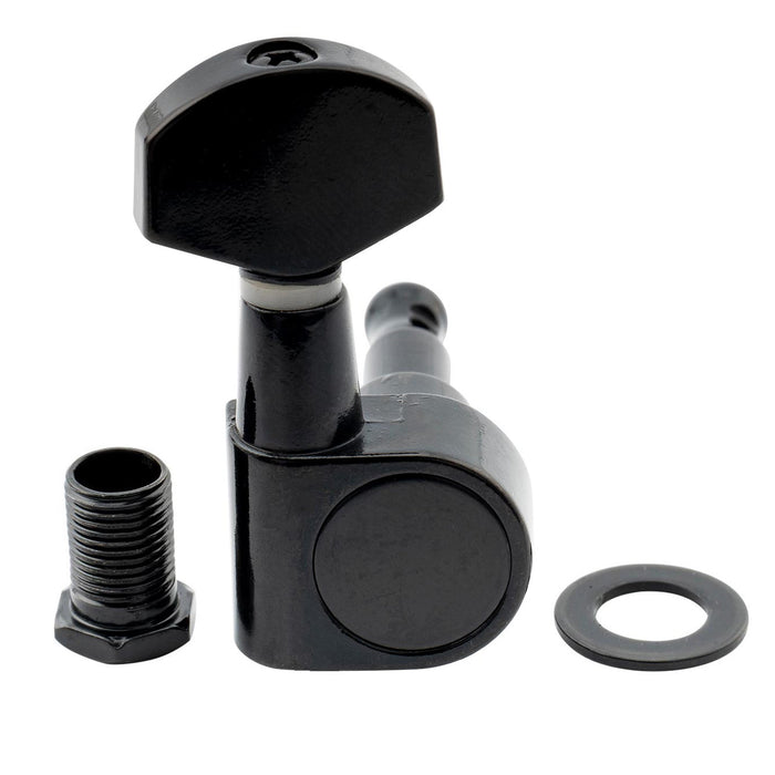 Musiclily Pro 6 em linha 15:1 Relação 2-Pino Trava Total de Cabeçotes Afinadores de Teclas com Botão Hex para Guitarra Elétrica Estilo SQ Strat Tele