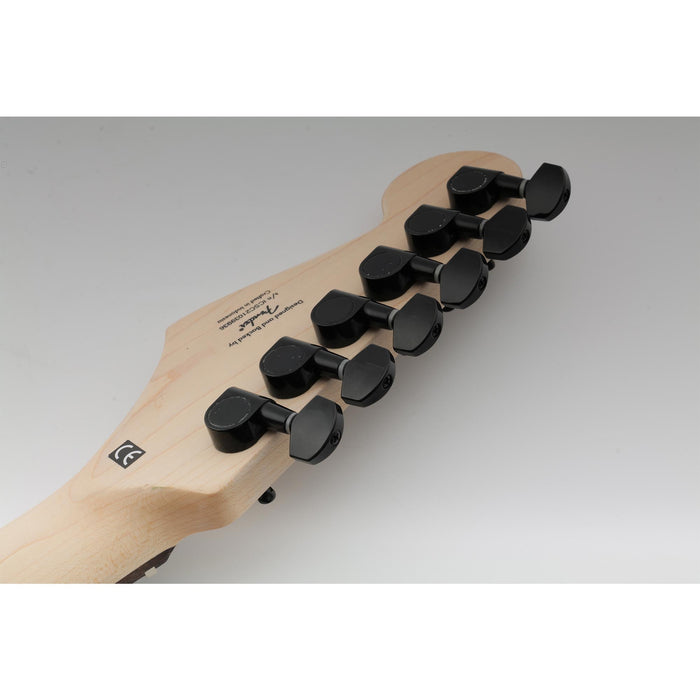 Musiclily Pro R15J Single 15:1 Ratio 2-Pin Full Sealed Machine Head Bass Side Tuner Tuning Peg Key with Hex Button for SQ Strat Tele Style Electric Guitar