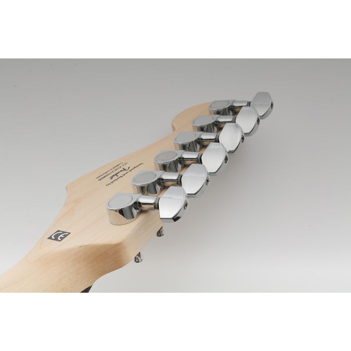 Musiclily Pro 6 em linha 15:1 Relação 2-Pino Trava Total de Cabeçotes Afinadores de Teclas com Botão Hex para Guitarra Elétrica Estilo SQ Strat Tele