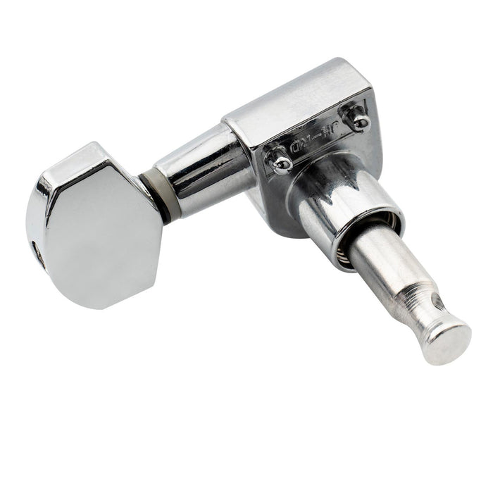 Musiclily Pro 6 em linha 15:1 Relação 2-Pino Trava Total de Cabeçotes Afinadores de Teclas com Botão Hex para Guitarra Elétrica Estilo SQ Strat Tele