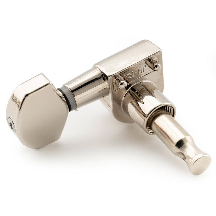 Musiclily Pro R15J Single 15:1 Ratio 2-Pin Full Sealed Machine Head Bass Side Tuner Tuning Peg Key with Hex Button for SQ Strat Tele Style Electric Guitar