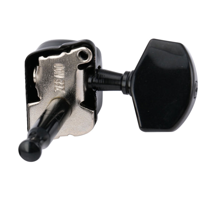 ミュージックリリー Pro R15J シングル 15:1 比率 半密閉式マシンヘッド トレブルサイド チューナー チューニングペグ キー 大型ヘックスボタン付き アコースティック/エレクトリックギター用