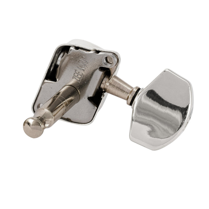 ミュージックリリー Pro R15J シングル 15:1 比率 半密閉式マシンヘッド トレブルサイド チューナー チューニングペグ キー 大型ヘックスボタン付き アコースティック/エレクトリックギター用