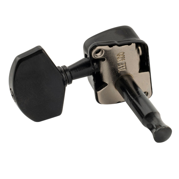 ミュージックリリー Pro R15J シングル 15:1 比率 半密閉式マシンヘッド ベースサイド チューナー チューニングペグ キー 大型ヘックスボタン付き アコースティック/エレクトリックギター用