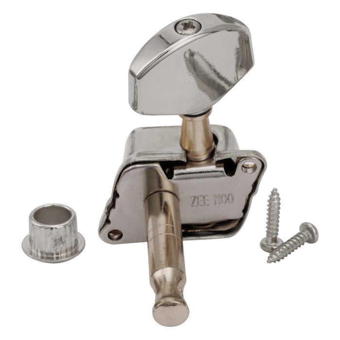 ミュージックリリー Pro R15J シングル 15:1 比率 半密閉式マシンヘッド ベースサイド チューナー チューニングペグ キー 大型ヘックスボタン付き アコースティック/エレクトリックギター用