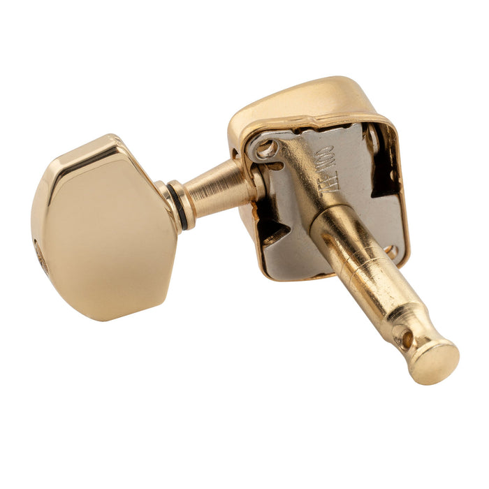 ミュージックリリー Pro R15J シングル 15:1 比率 半密閉式マシンヘッド ベースサイド チューナー チューニングペグ キー 大型ヘックスボタン付き アコースティック/エレクトリックギター用