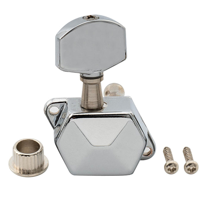 Musiclily Pro R15J 6-in-Reihe Gitarre Halbverschlossene Stimmgeräte Maschinenköpfe Stimmstifte Schlüssel-Set für Elektrogitarre