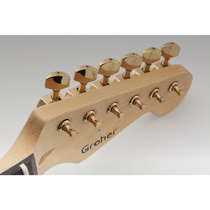 Musiclily Pro R15J 6-in-Reihe Gitarre Halbverschlossene Stimmgeräte Maschinenköpfe Stimmstifte Schlüssel-Set für Elektrogitarre