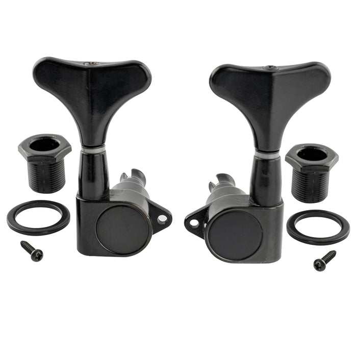 Musiclily Pro 2R2L 17:1 Rapporto Tutto Sigillato Bass Tuner Testine Set per Chiavi di Regolazione del Basso Elettrico Stile Ibanez