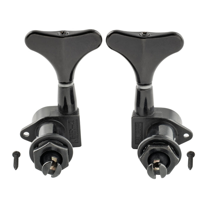 Musiclily Pro 2R2L 17:1 Rapporto Tutto Sigillato Bass Tuner Testine Set per Chiavi di Regolazione del Basso Elettrico Stile Ibanez