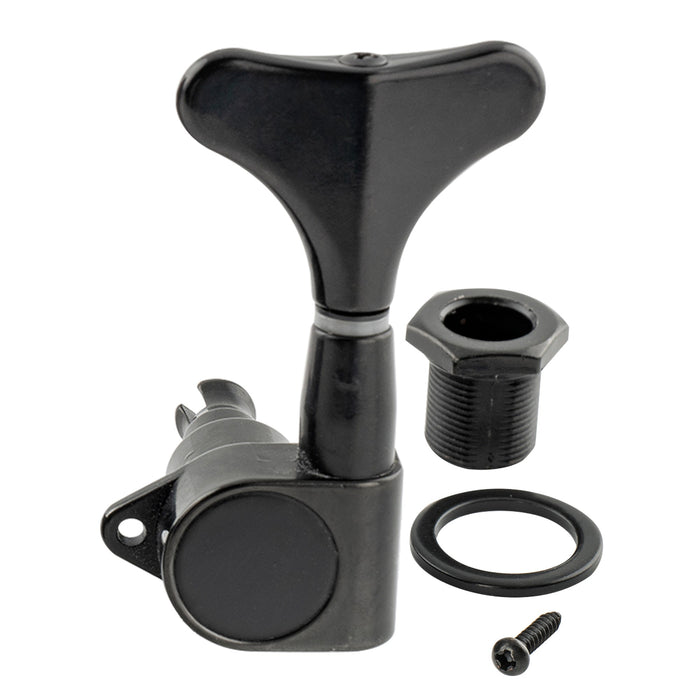 Musiclily Pro Single 17:1 Ratio Full Sealed Machine Head Treble Side Tuner Tuning Peg Key with Y-Style Button for Electric Bass