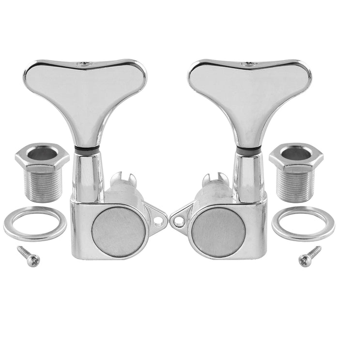 Musiclily Pro 2R2L 17:1 Rapporto Tutto Sigillato Bass Tuner Testine Set per Chiavi di Regolazione del Basso Elettrico Stile Ibanez