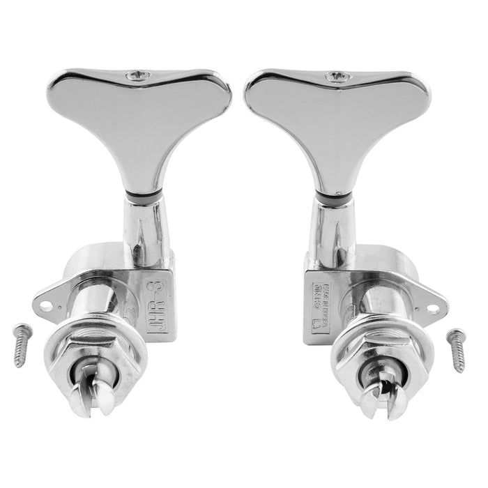 Musiclily Pro 2R2L 17:1 Rapporto Tutto Sigillato Bass Tuner Testine Set per Chiavi di Regolazione del Basso Elettrico Stile Ibanez
