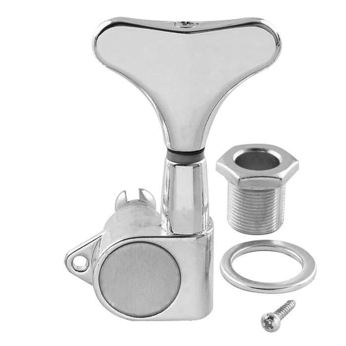 Musiclily Pro Single 17:1 Ratio Full Sealed Machine Head Treble Side Tuner Tuning Peg Key with Y-Style Button for Electric Bass