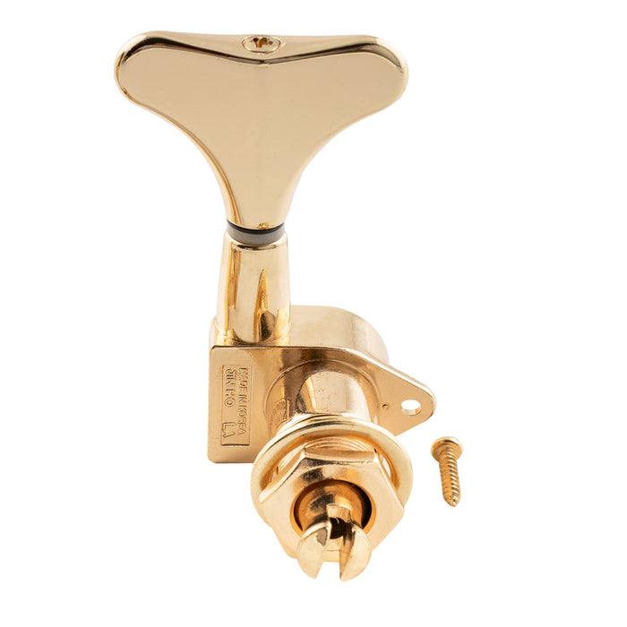 Musiclily Pro Singolo Rapporto 17:1 Testa Macchina Sigillata Completamente per Treble Lato Accordatore Chiave con Pulsante a Y per Basso Elettrico