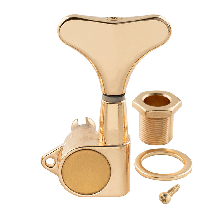 Musiclily Pro Single 17:1 Ratio Full Sealed Machine Head Treble Side Tuner Tuning Peg Key with Y-Style Button for Electric Bass