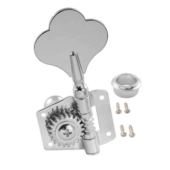 Musiclily Pro Single 19:1 Ratio Open Gear Machine Head Treble Side Tuner Tuning Peg Key with Clover Button for Electric Bass