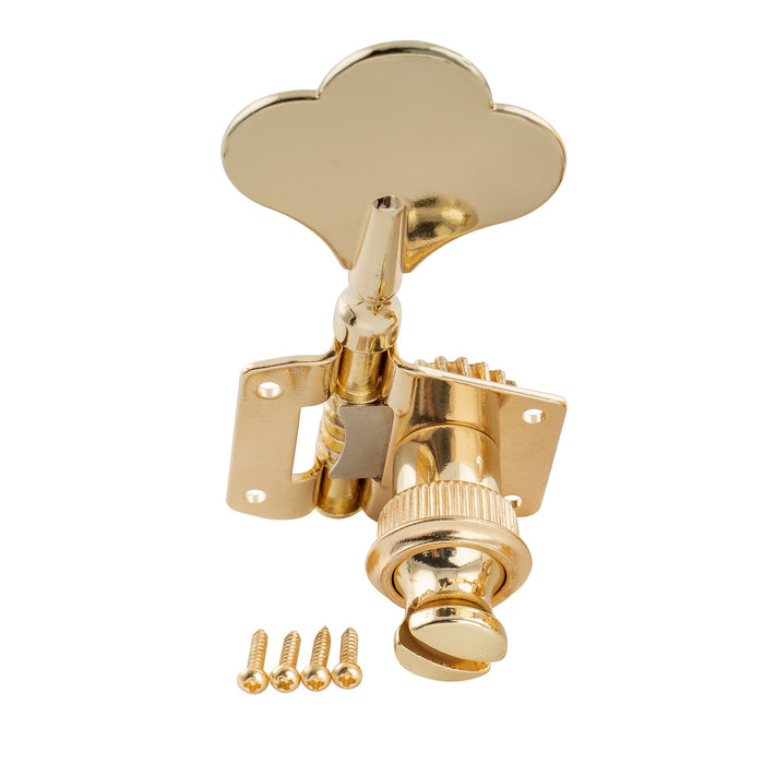 Musiclily Pro Single 19:1 Ratio Open Gear Machine Head Treble Side Tuner Tuning Peg Key with Clover Button for Electric Bass