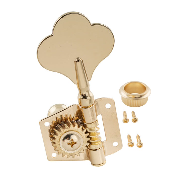 Musiclily Pro Single 19:1 Ratio Open Gear Machine Head Treble Side Tuner Tuning Peg Key with Clover Button for Electric Bass