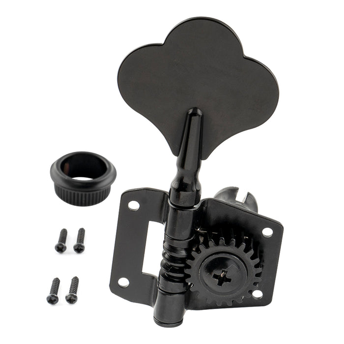Musiclily Pro Single 19:1 Ratio Open Gear Machine Head Bass Side Tuner Tuning Peg Key with Clover Button for Electric Bass