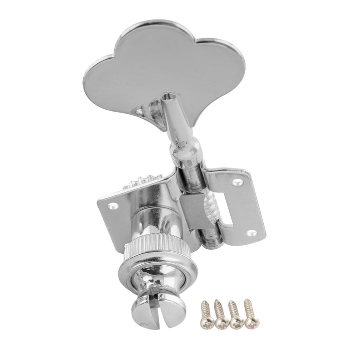 Musiclily Pro Single 19:1 Ratio Open Gear Machine Head Bass Side Tuner Tuning Peg Key with Clover Button for Electric Bass
