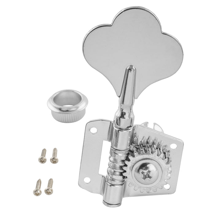 Musiclily Pro Single 19:1 Ratio Open Gear Machine Head Bass Side Tuner Tuning Peg Key with Clover Button for Electric Bass