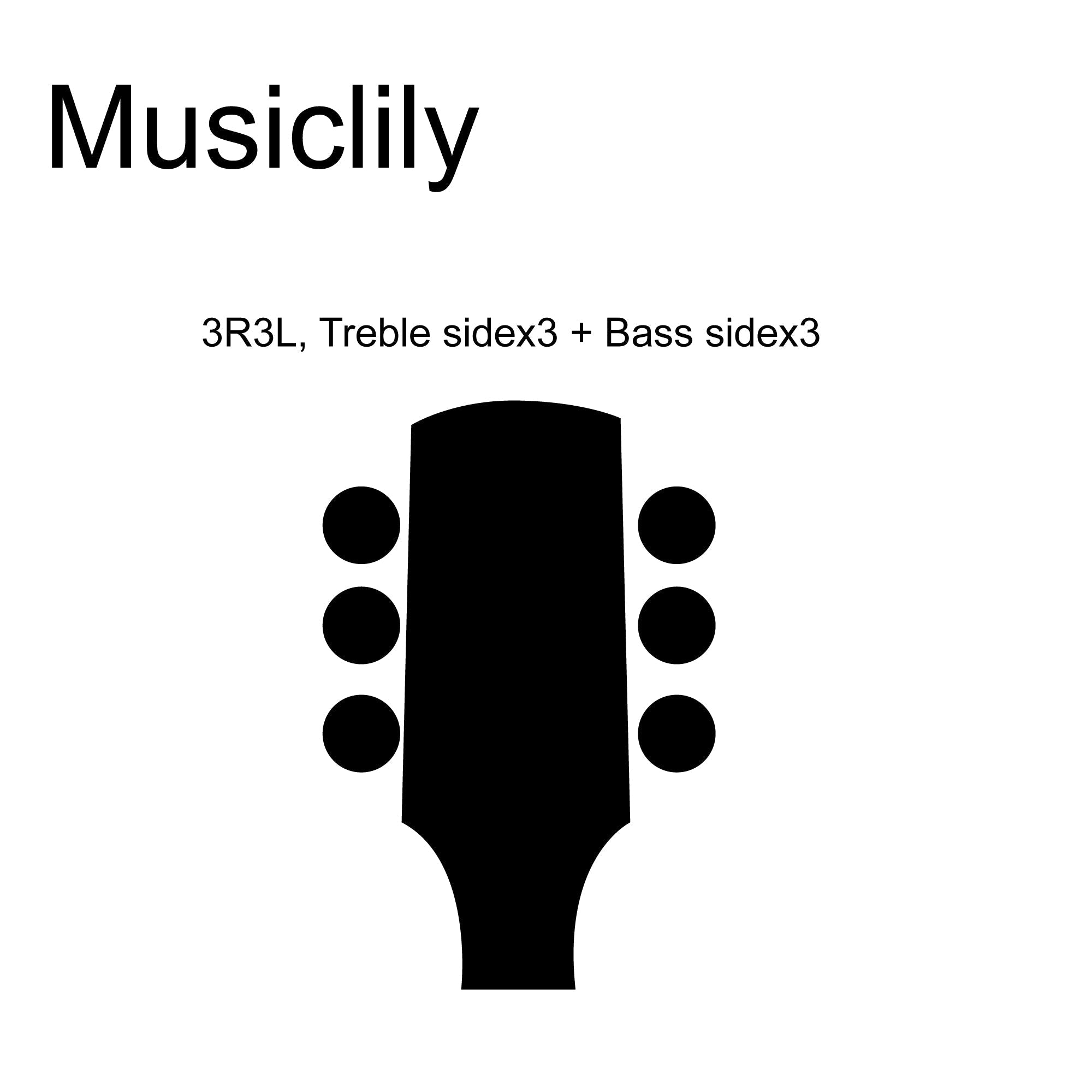 Size of musiclily pro 3 on a plate classical guitar machine heads tuning pegs keys tuners set oval button nickel