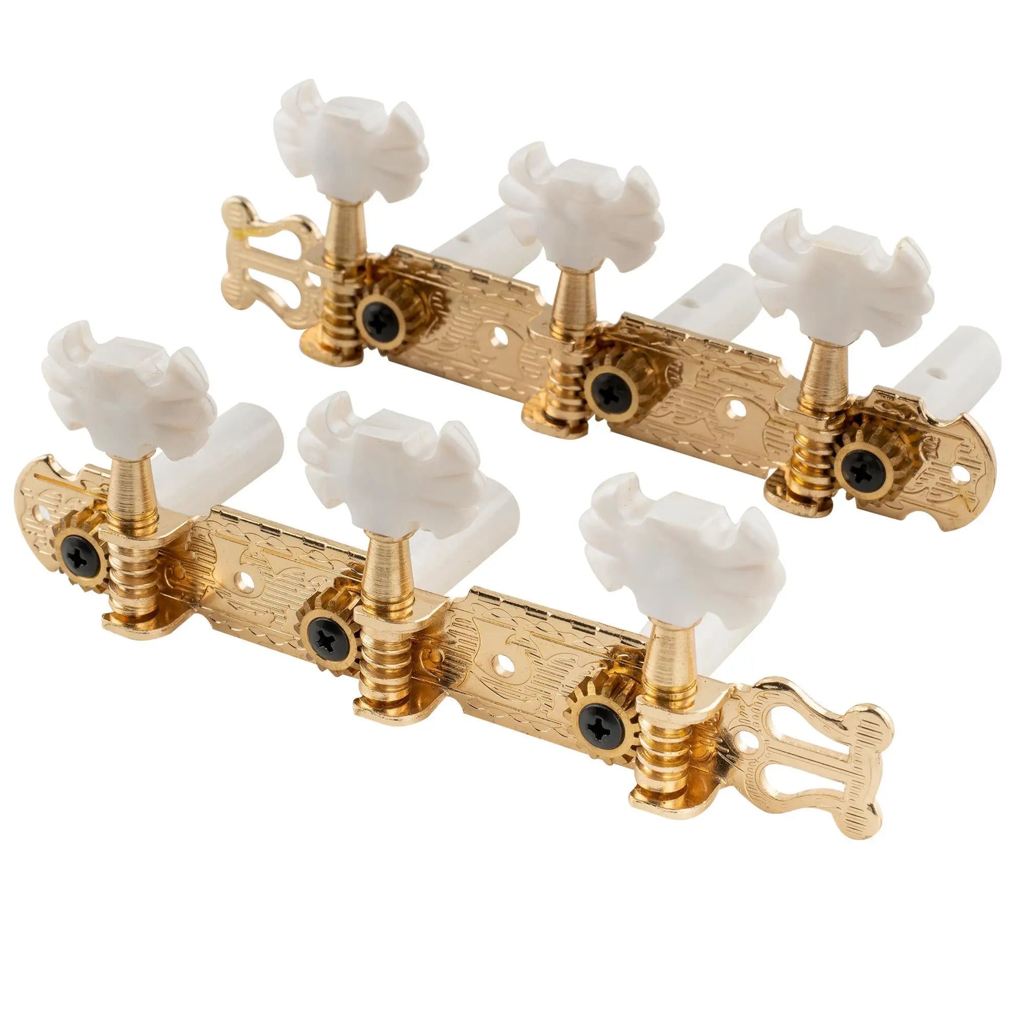 musiclily pro 3 on a plate lyra style classical guitar machine heads butterfly button tuning pegs keys tuners set mx1365p