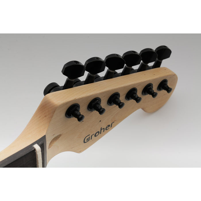Musiclily Pro R15J Single 15:1 Ratio Full Sealed Locking Machine Head Bass Side Tuner Tuning Peg Key with Hex Button for Strat Tele Style Electric Guitar